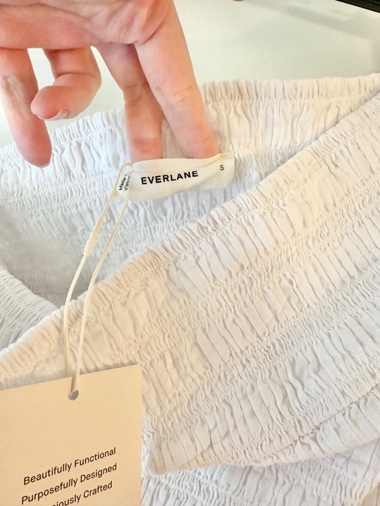 NWT Everlane Gauze Off the Shoulder Dress - Picture 7 of 10